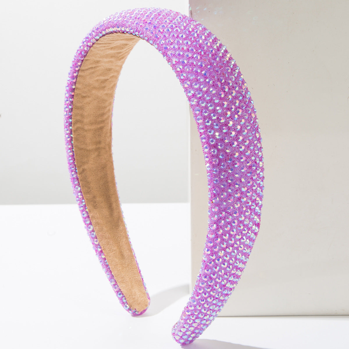 Wide Brim Rhinestone Headband Glamorous Party Hair Accessory