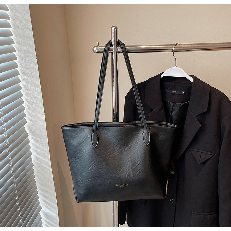 Vintage Large Capacity Tote Bag Casual Shoulder Bag