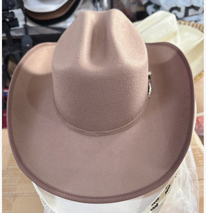 Men's Wool Felt Cowboy Hat - Adjustable Western Design