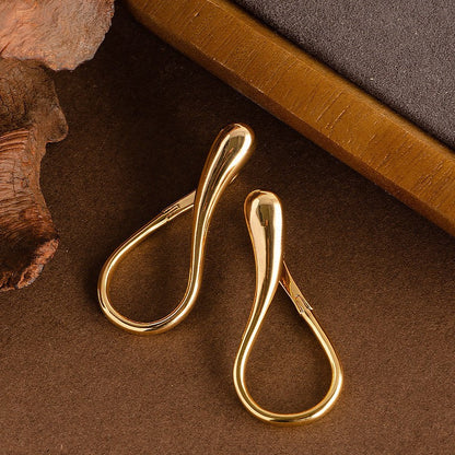 Fashionable Water Drop Earrings For Women In Gold And Silver