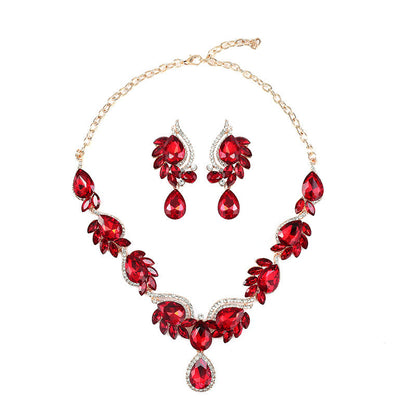 Multicolor Gemstone Necklace Set for Women Elegant Bridal Party Jewelry