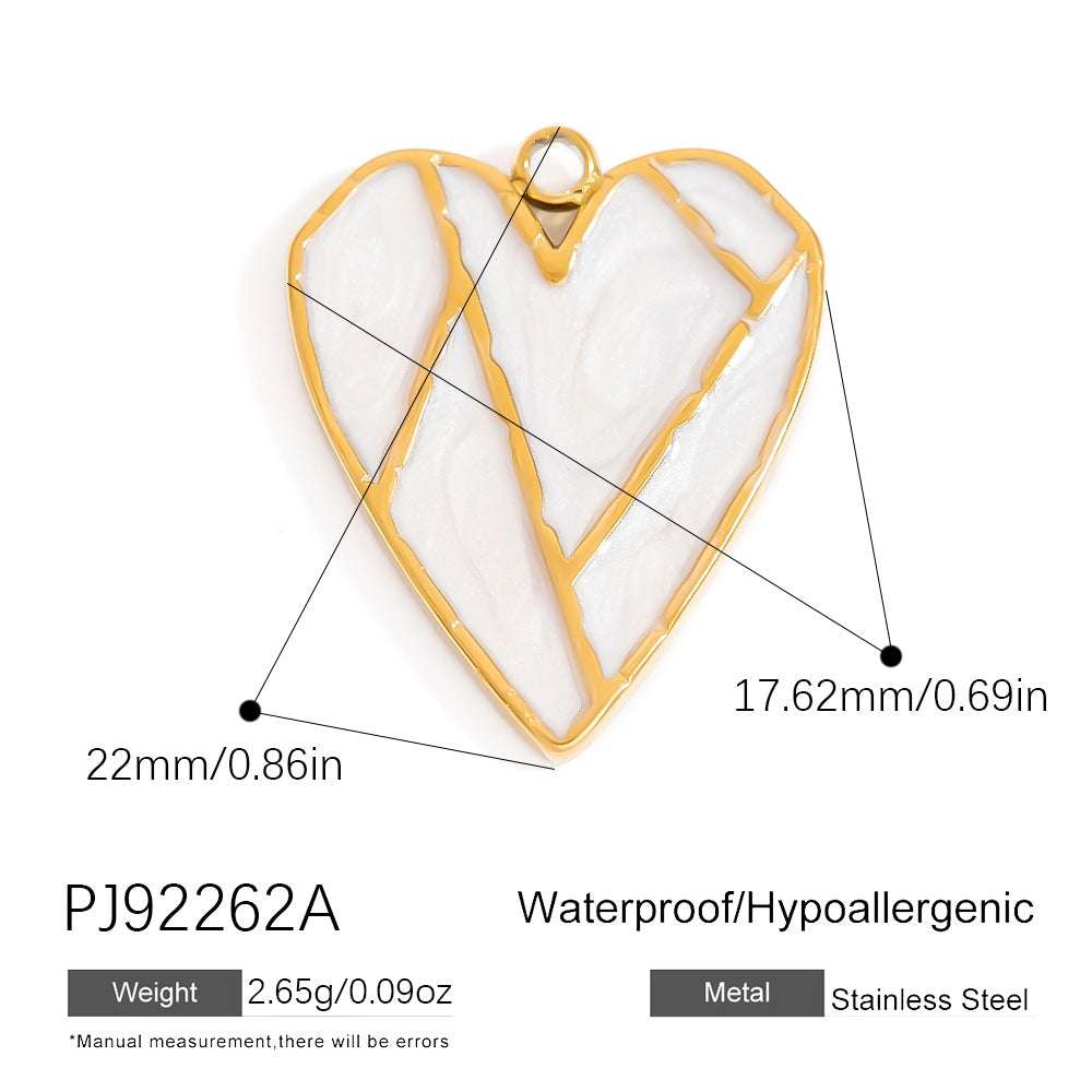 DIY Stainless Steel Shell Pendant Jewelry Trendy Fashion Necklace Bracelet Earrings