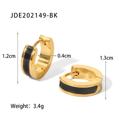 Colorful Simple Circle Hoop Earrings