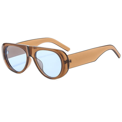 Fashionable Oval High-End Casual UV400 Sunglasses