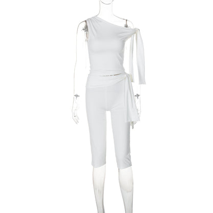 Women's Trendy Street Style Sleeveless Tops and Shorts Set