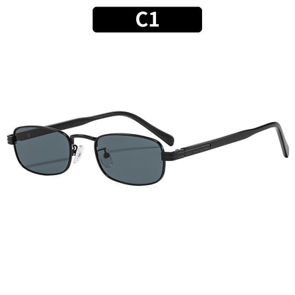 Retro Square Metal Sunglasses UV400 Protection Fashionable Eyewear