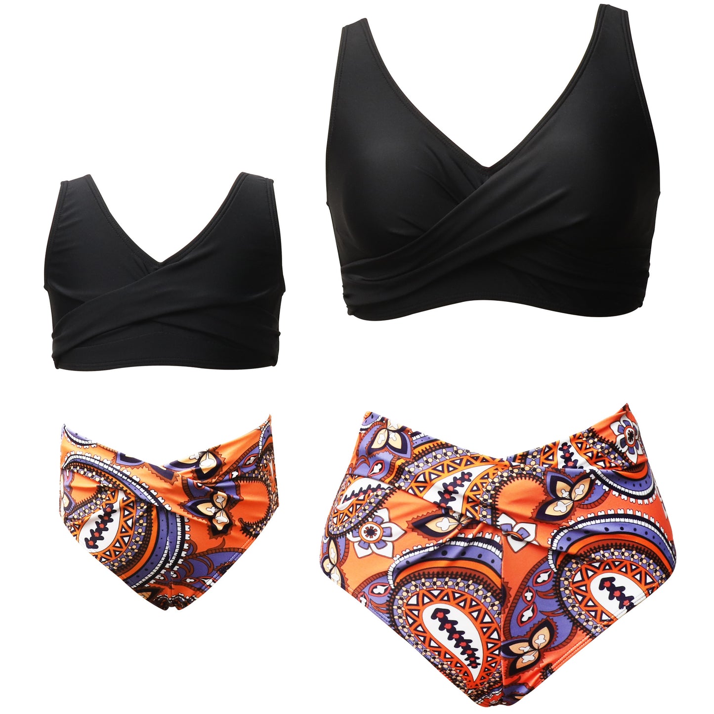 Parent-Child Swimwear Set Stylish Lightweight Bikini