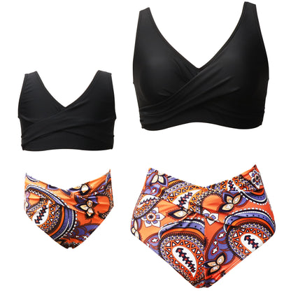Parent-Child Swimwear Set Stylish Lightweight Bikini