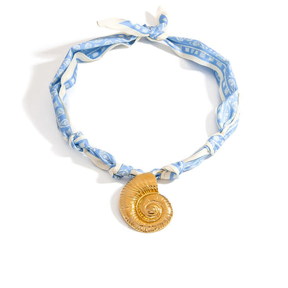 Ocean Series Pendant Scarf Necklace Stylish Casual