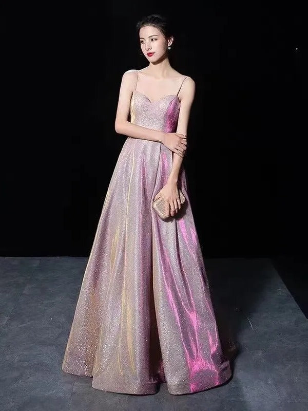 Sexy Deep V Backless Evening Dress