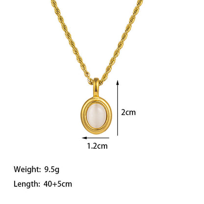 Gemstone Vintage Twist Chain Necklace