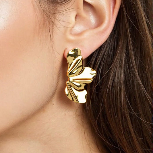 Exaggerated Geometric Stainless Steel Earrings