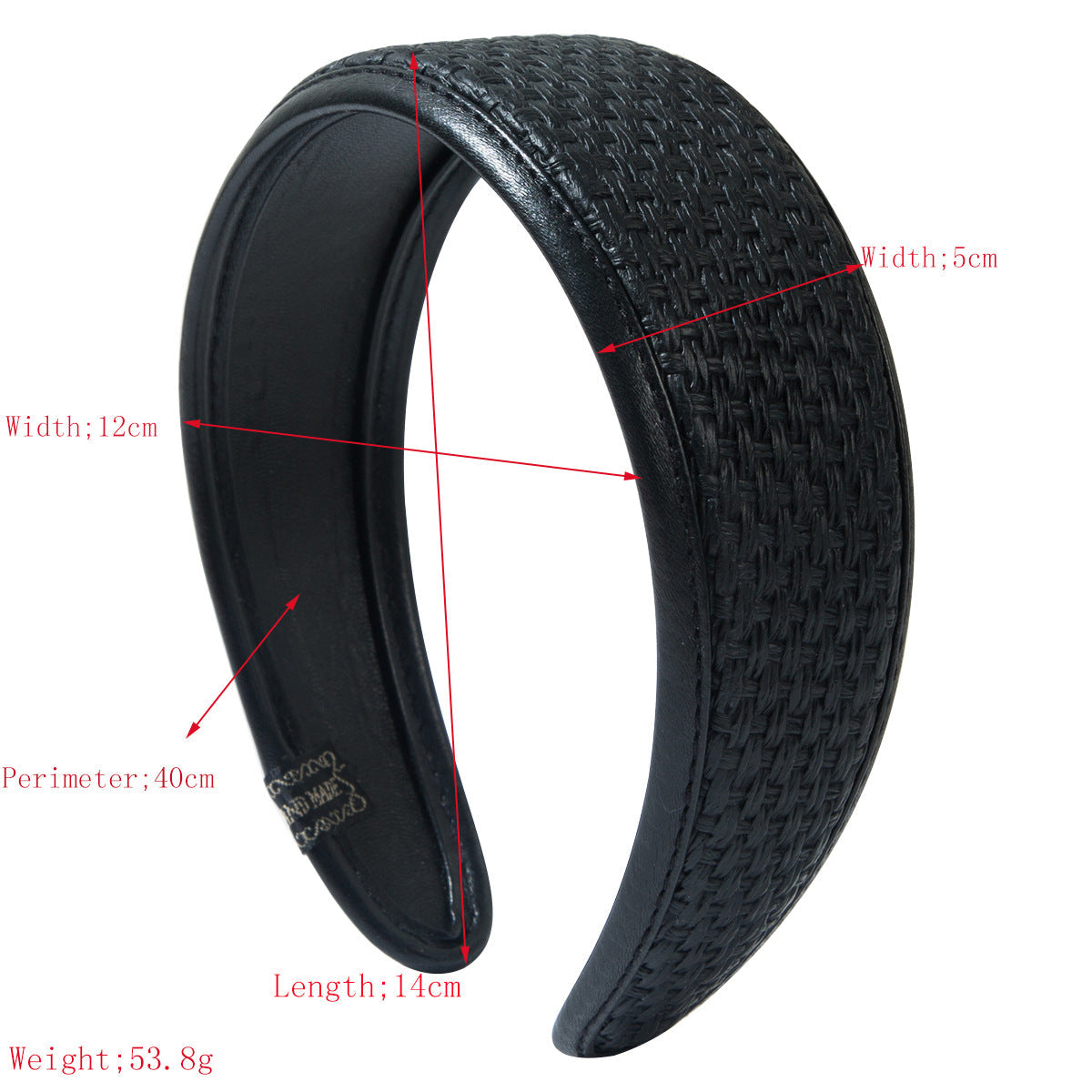 Woven PU Leather Headband Stylish Casual Hair Accessory