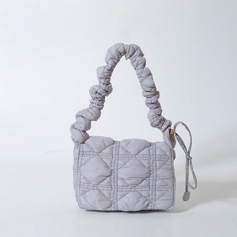 Trendy Cloud Shoulder Bag Wrinkled Nylon Crossbody Bag