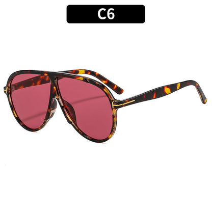 Trendy Large Frame Sunglasses Fashionable Outdoor UV Protection