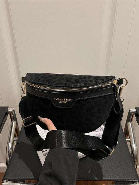 Trendy Retro Style PU Waist Bag Casual Crossbody Chest Bag