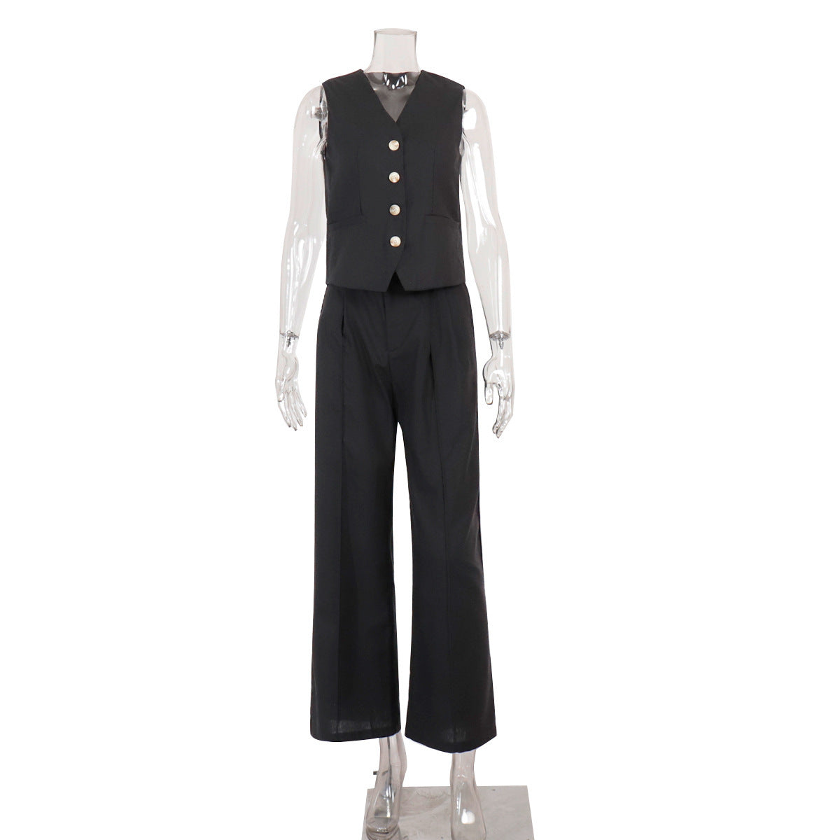 Casual Sleeveless Vest and Pants Set Comfortable Women’s Outfit