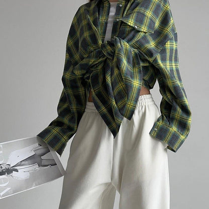 Casual Checkered Long Sleeve Button-Up Shirt