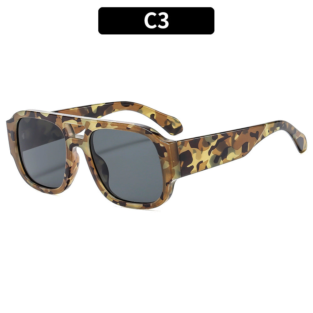 Trendy Wide-Brim Aviator Sunglasses
