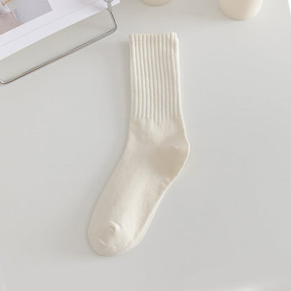 Solid Color Simple Ripped Socks