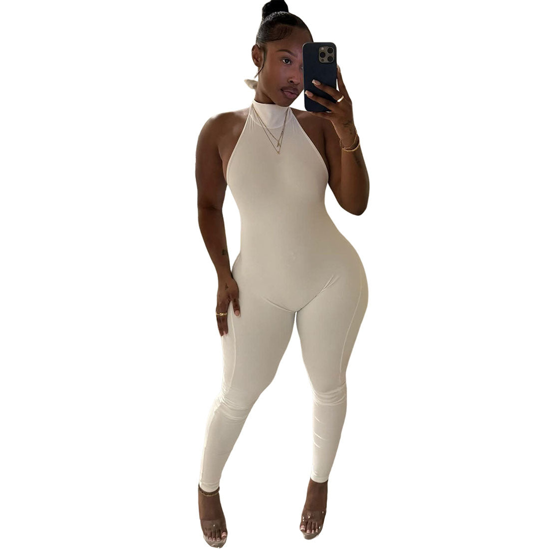 Sexy Backless Halter Neck Bodysuit For Women