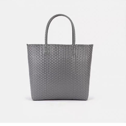 Summer Straw Tote Bag Handmade PVC Beach Shoulder Bag