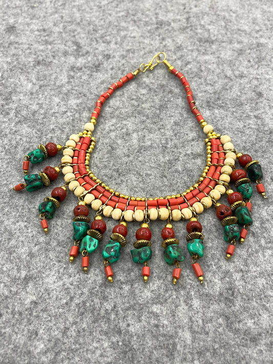 Adornment Of Versatile Sweater Chains, Necklace Pendants, Minimalist Clothing, Retro Long Tibetan Nepal Necklace