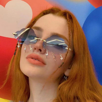 Trendy Frameless Cloud Lightning Sunglasses