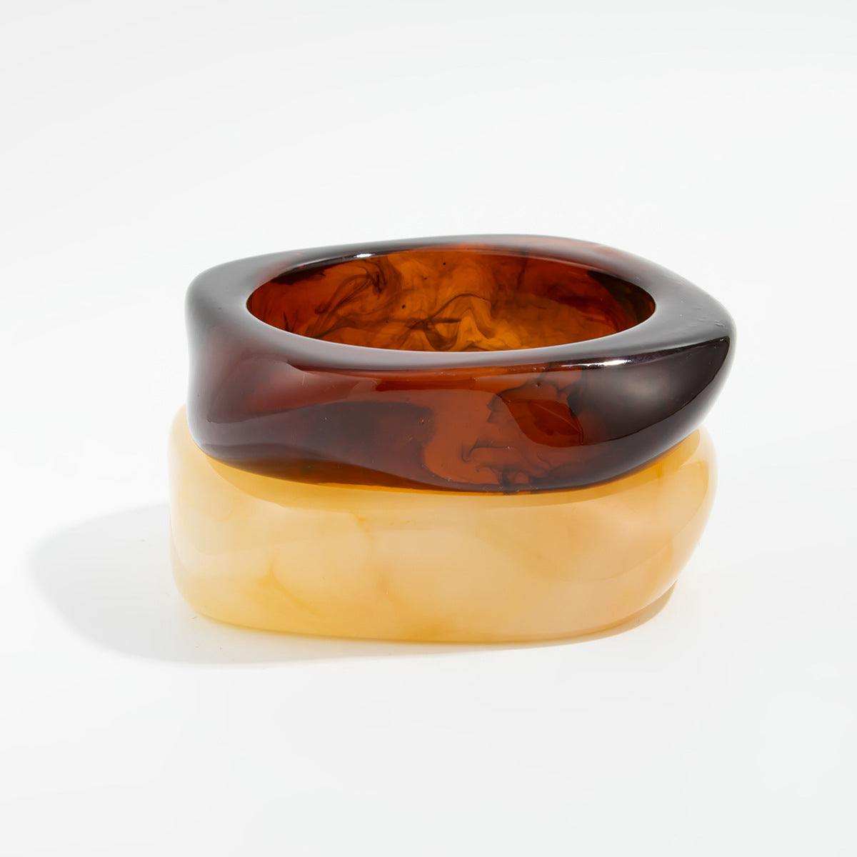 Fashion Irregular Geometric Acrylic Bracelet Vintage Tortoise Shell Style