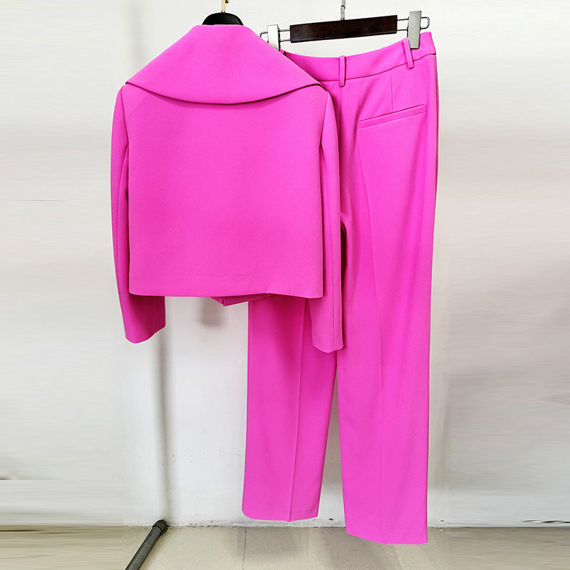 Stylish Jacket & Pants Set with Pocket