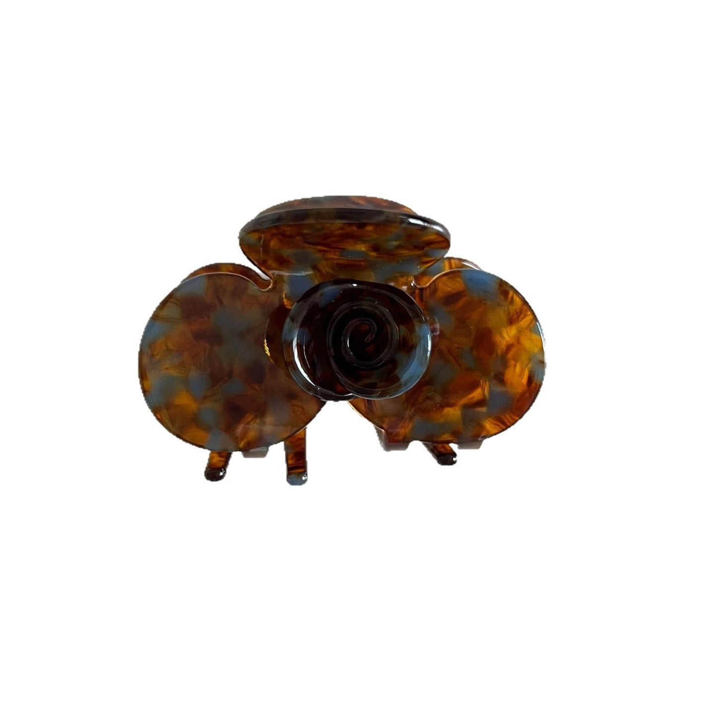 Cute Color Block Camellia Acetate Hair Claw