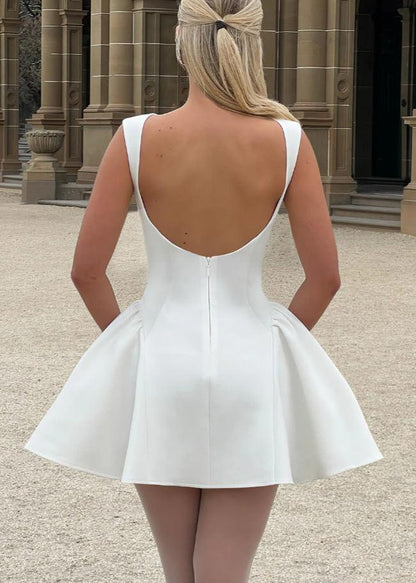 Cocktail Dress High Neckline Flared Skirt