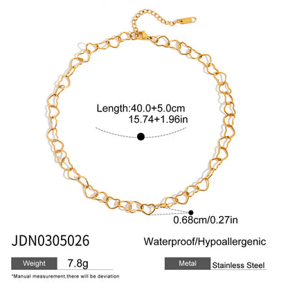 Simple Geometric Gold Plated Choker Necklace