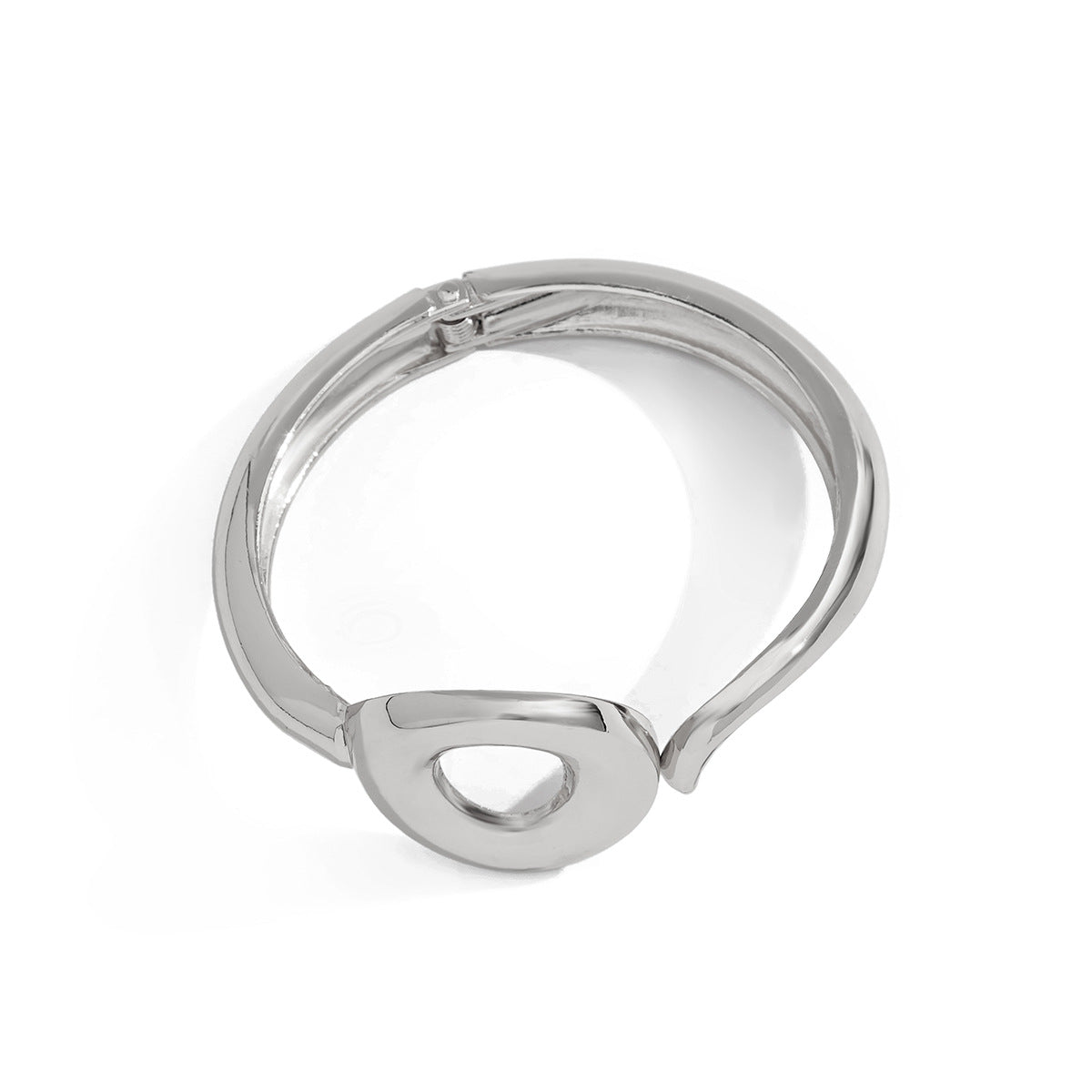 Asymmetrical Polished Alloy Bracelet Set - Waterdrop Design