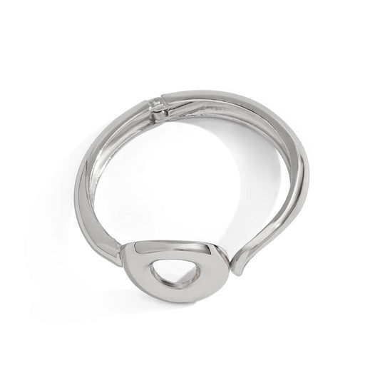 Asymmetrical Polished Alloy Bracelet Set - Waterdrop Design