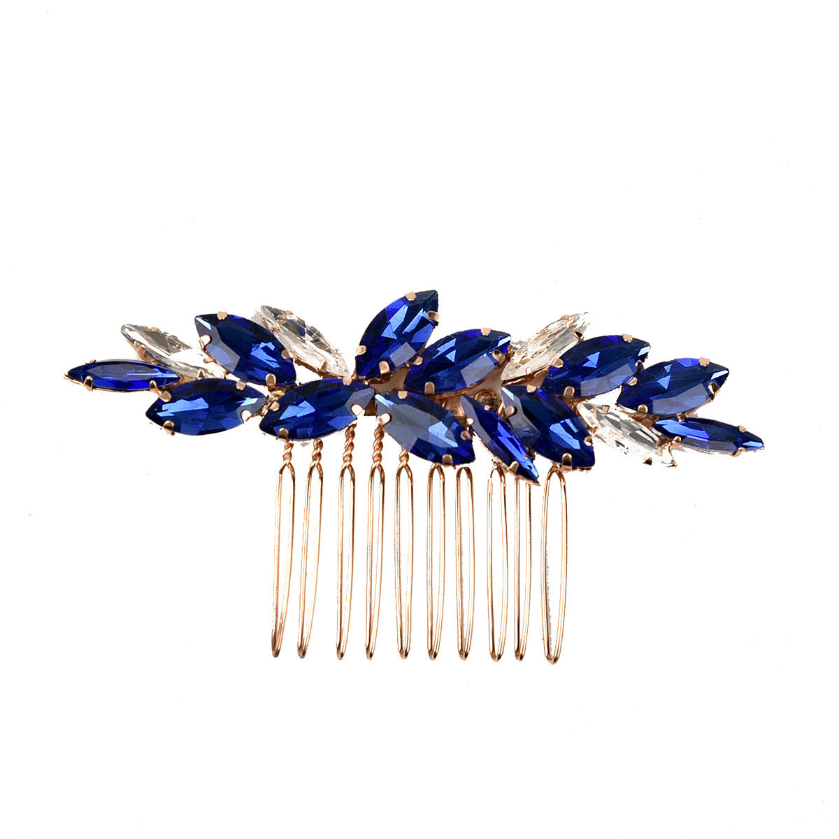 Bridal Head Accessories Green Glass Hair Comb Wedding Hairpiece
