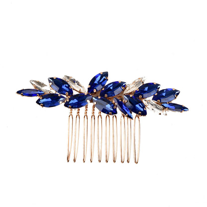 Bridal Head Accessories Green Glass Hair Comb Wedding Hairpiece
