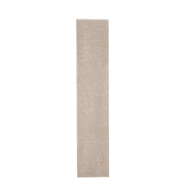 Simple Winter Solid Color Knit Scarf
