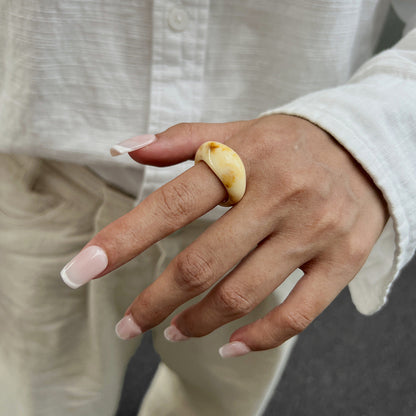 Colorful Resin Rings Geometric Design For Women