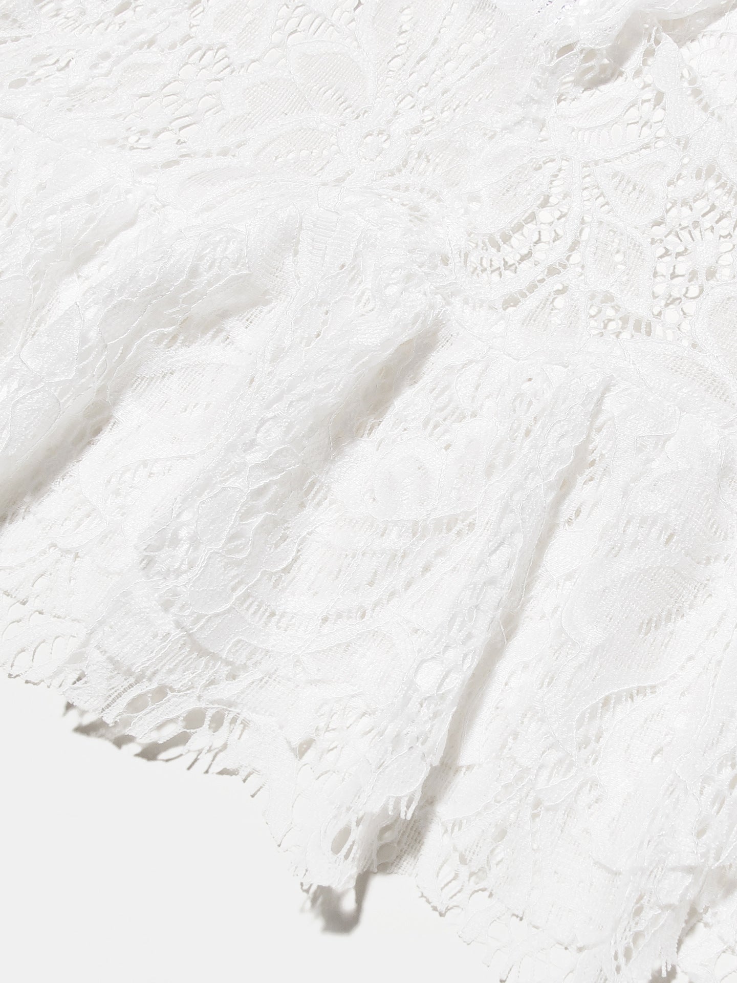 Elegant Square Neck Long Sleeve Lace Blouse