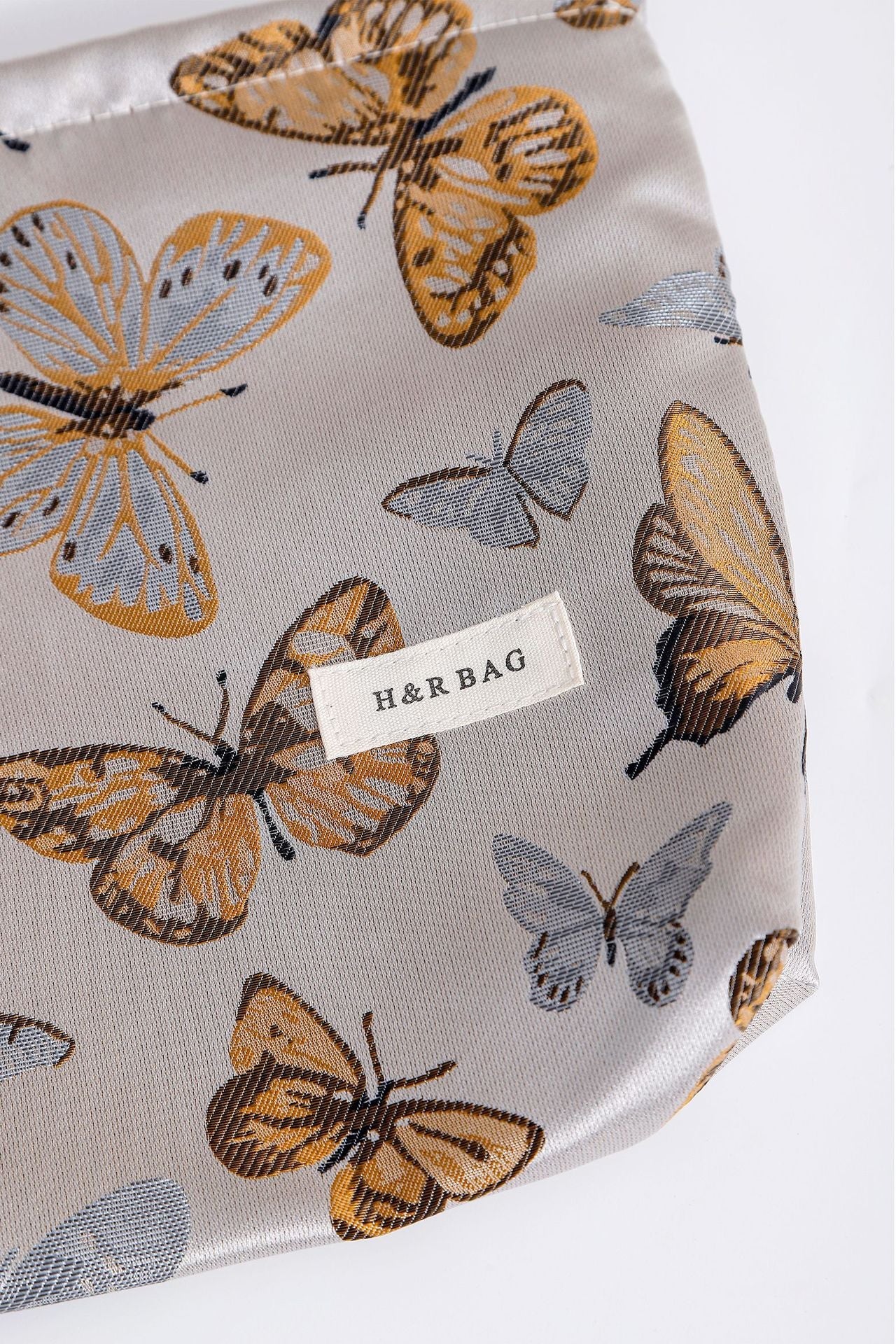 Vintage Butterfly Jacquard Portable Makeup Bag