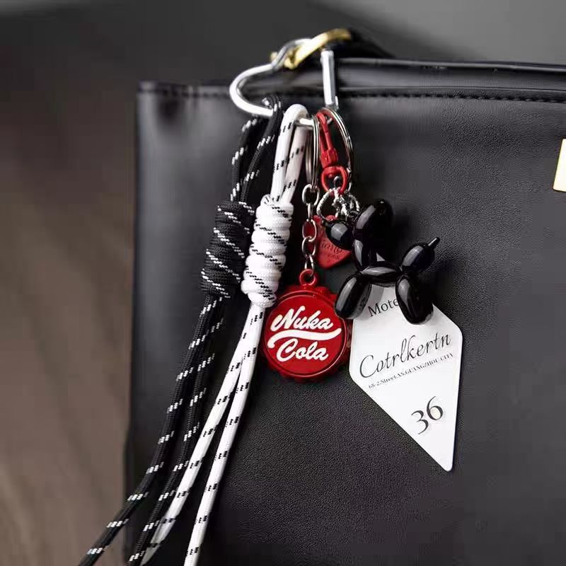 Minimalist Braided Rope Keychain Bag Charm