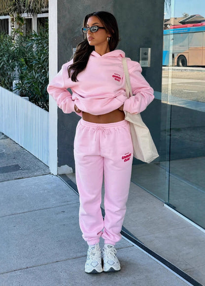Oversized Hoodie And Jogger Set Plush Cotton
