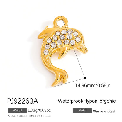 DIY Stainless Steel Shell Pendant Jewelry Trendy Fashion Necklace Bracelet Earrings