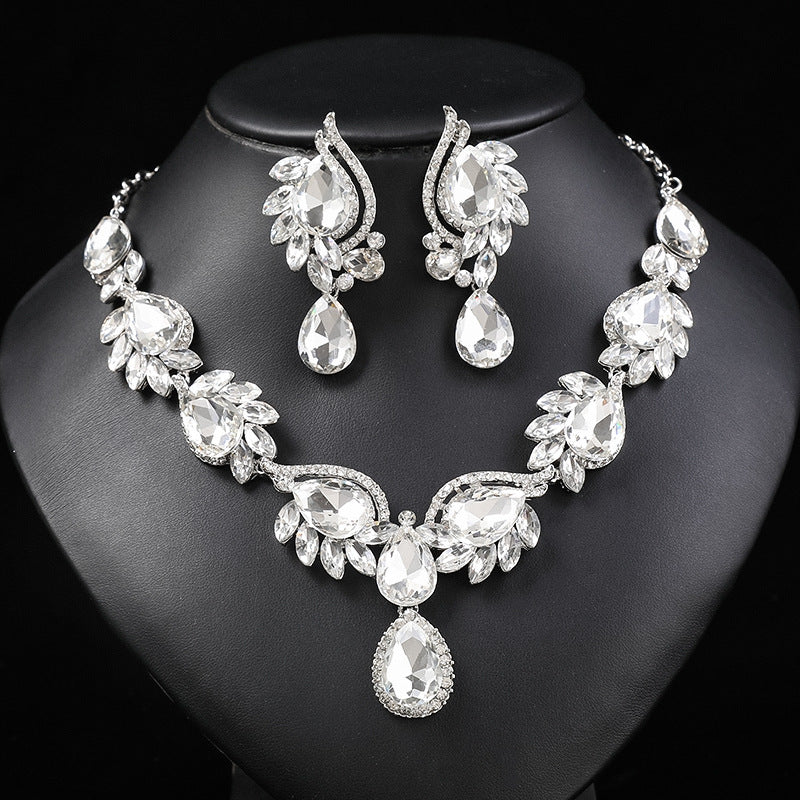 Multicolor Gemstone Necklace Set for Women Elegant Bridal Party Jewelry