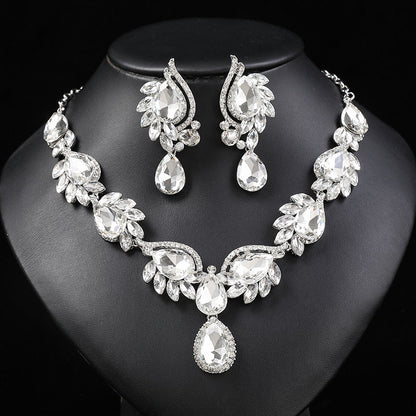Multicolor Gemstone Necklace Set for Women Elegant Bridal Party Jewelry