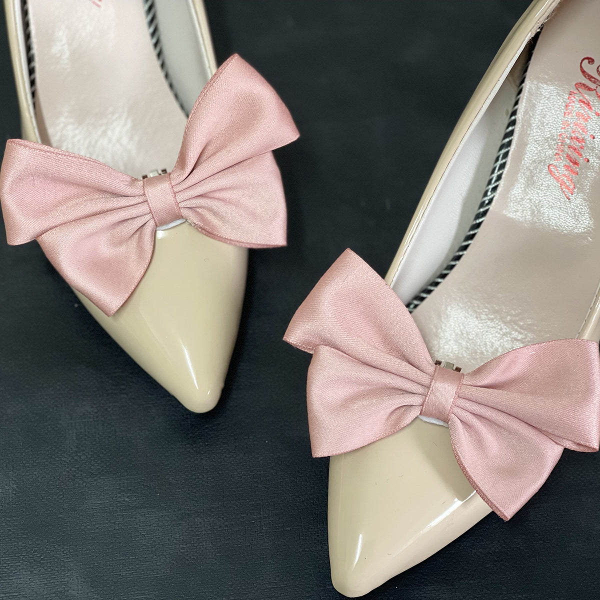 Bridal Wedding Accessories White Bow Shoe Clips Decorative Set