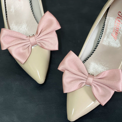 Bridal Wedding Accessories White Bow Shoe Clips Decorative Set
