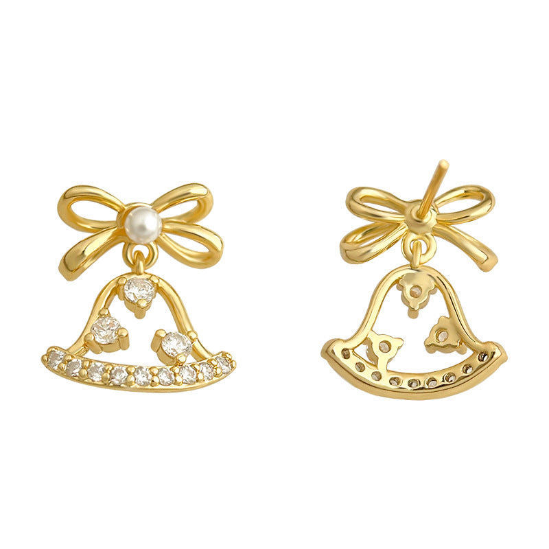 Elegant Hollow Bow Knot Bell Dangle Earring