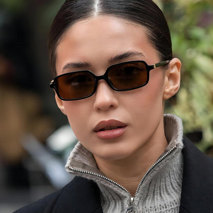 Retro Style Square Frame Sunglasses for Women - UV400 Protection